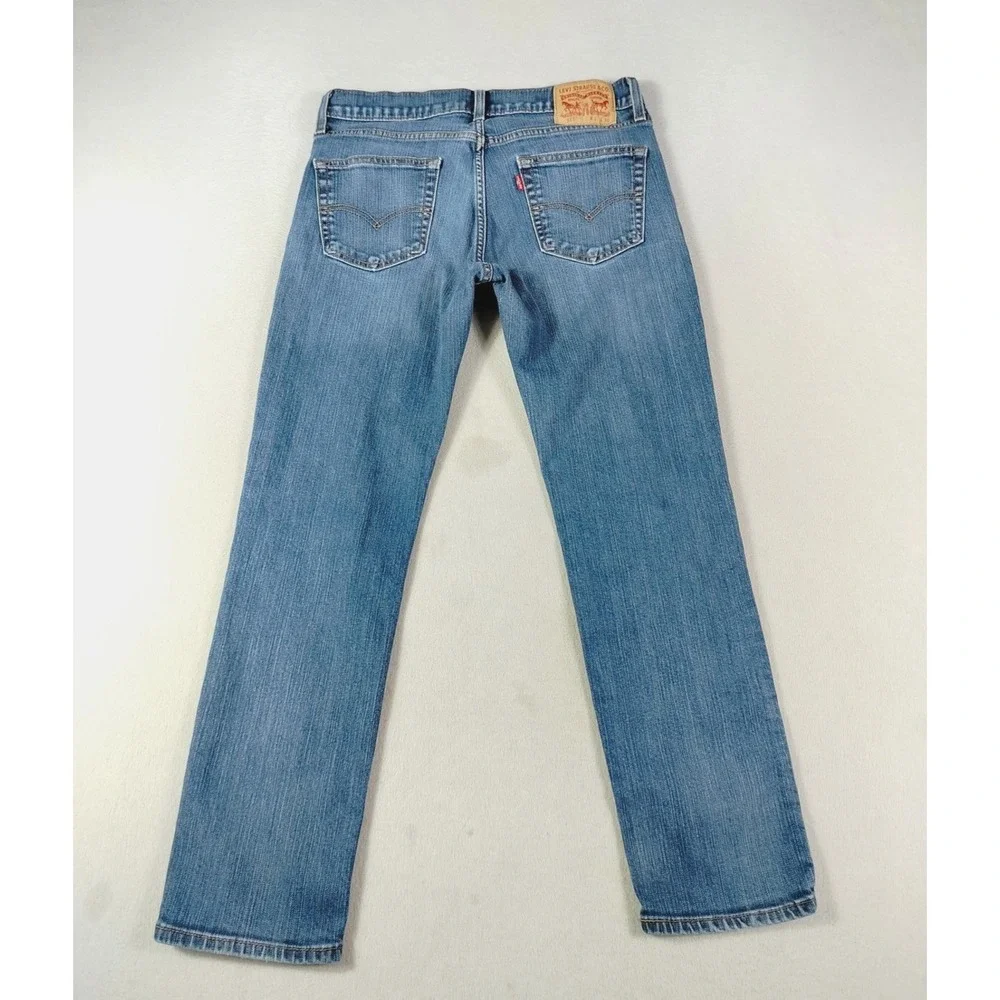Levis 511 Slim Fit Jeans‎ Mens 32x29 Blue Denim Skater Grunge Distressed Tapered